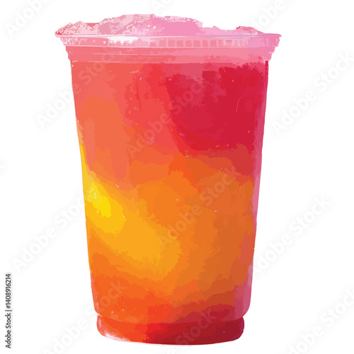 Orange Strawberry Slushie summer drink cooler mocktail