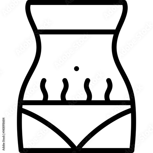 stretch marks icon illustration design with outline