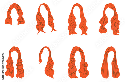 Elegant Women's Hairstyles, Front View.