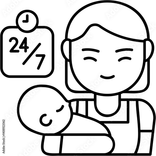 Full Time Babysitter Icon