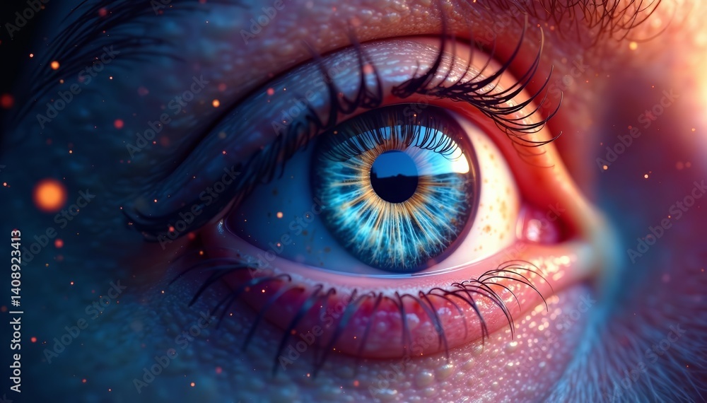 Obraz premium Abstract depiction of a mysterious cosmic eye staring into infinity, cosmic, abstract, mysterious