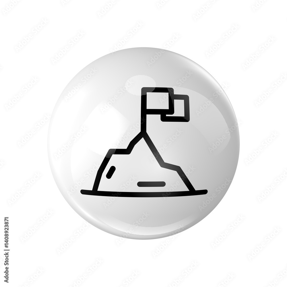 symbol of success flag icon glossy rounded button symbol of success flag icon glossy rounded button