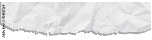 Wallpaper Mural White torn ripped paper edge border isolated on transparent background. White Torn Paper Crumpled Illustration Torontodigital.ca