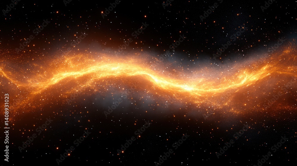 Fiery Cosmic River: A Celestial Tapestry of Orange and Black Fiery Cosmic River: A Celestial Tapestry of Orange and Black