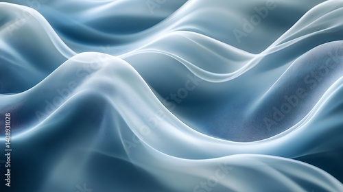 Wallpaper Mural Abstract ripples of light blue and white. Torontodigital.ca