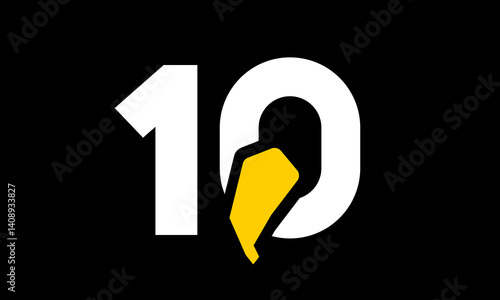 excavation number yellow logo simple modern unique