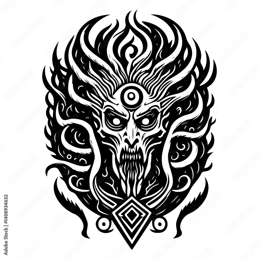 Enigmatic Abstraction: Eldritch Entity Artwork Enigmatic Abstraction: Eldritch Entity Artwork