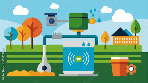 Leak Detection and Repair With the help of IoT sensors farmers can quickly detect and repair leaks in their irrigation systems preventing water waste and potential damage to crops.. Vector