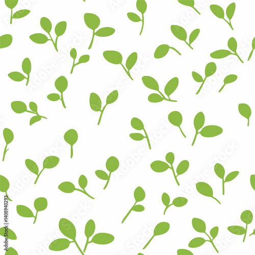 Wallpaper Mural Alfalfa sprout pattern. Exquisite vector plant patterns. Torontodigital.ca