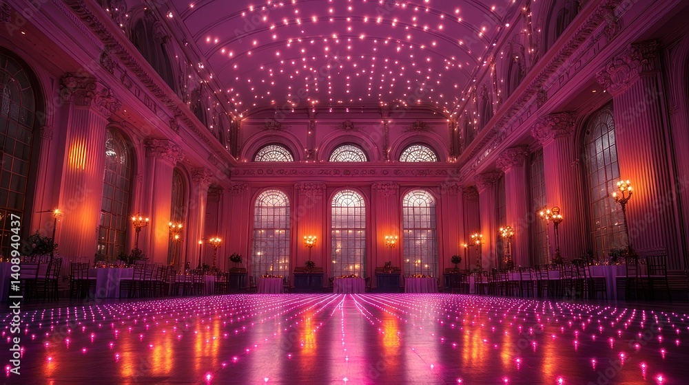 Obraz premium Enchanted Ballroom: A Magical Nightscape