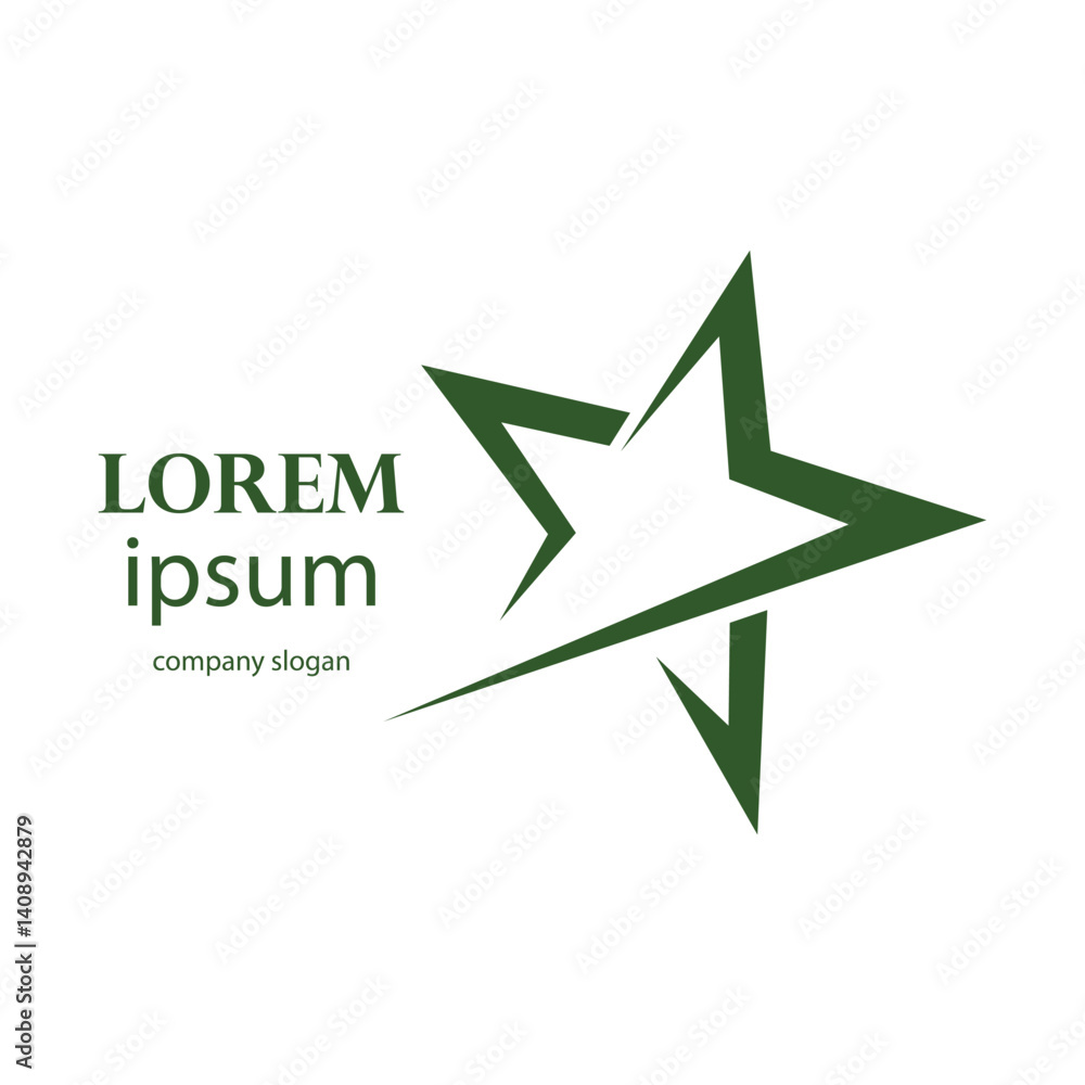 Obraz premium successful victory star logo design