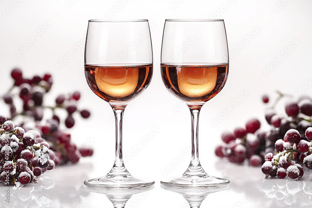 Naklejka premium couple wine glasses,