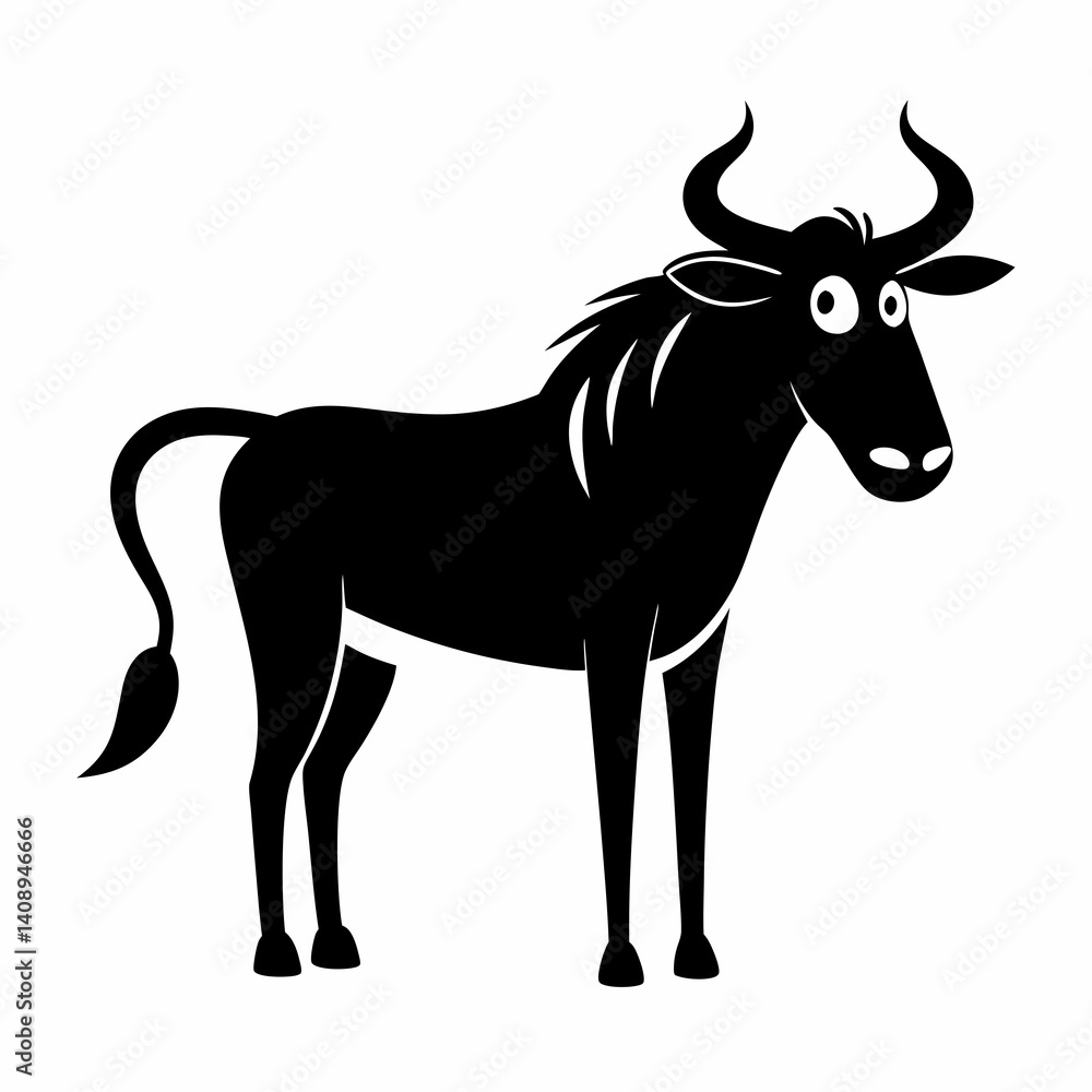 Fototapeta premium silhouette of a cow