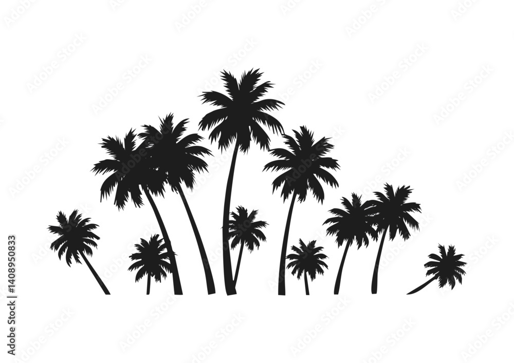 Fototapeta premium palm trees silhouettes