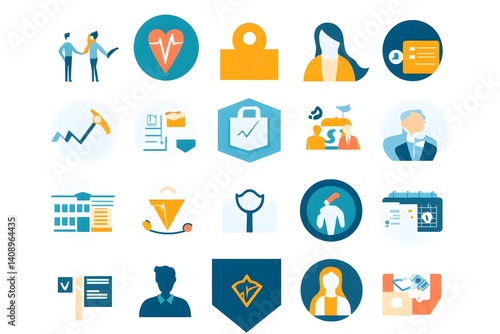 Business and finance icons set
