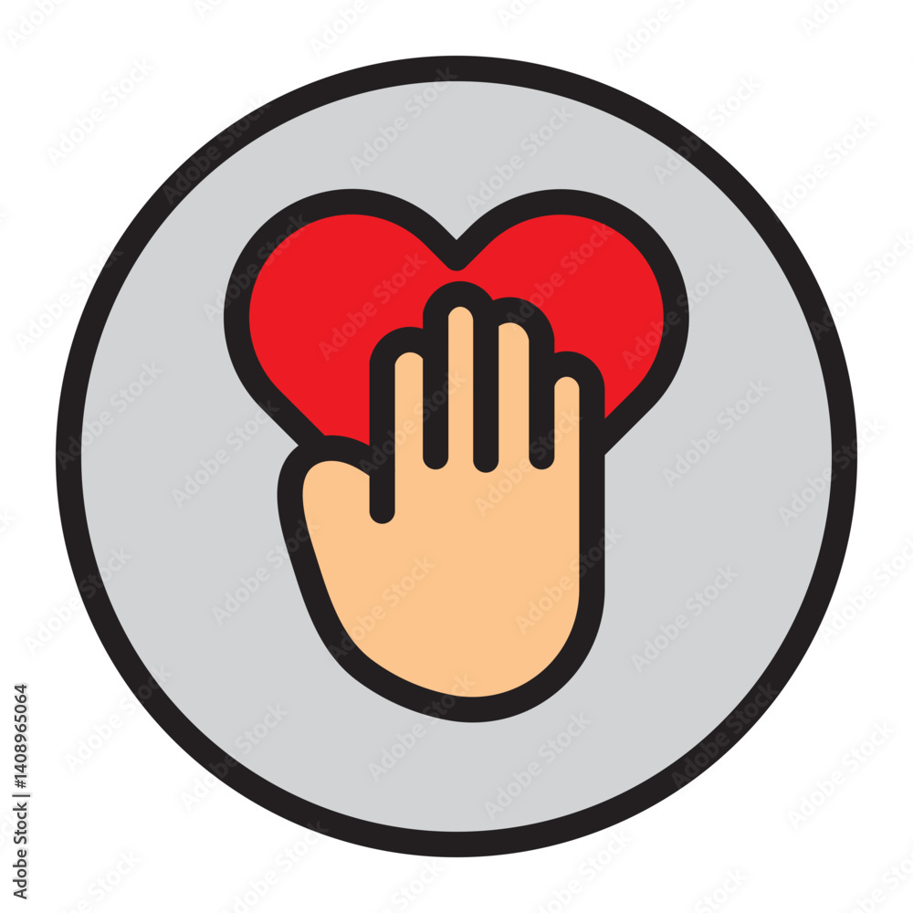 Obraz premium Volunteer Symbol Vector Filled Icon Design