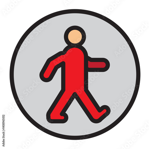 Community Walk Vector Filled Icon Design