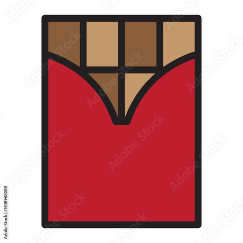 Chocolate Bar Vector Filled Icon Design