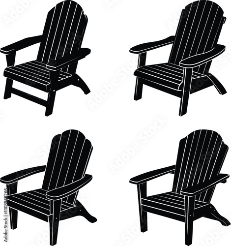 Adirondack Chair silhouette vector