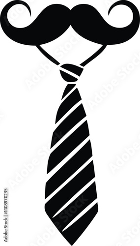 Premium quality tie icon silhouette vector art,  Upgrade quality tie icon isolated line art vector illustration