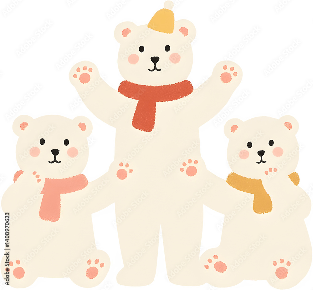 Obraz premium set of teddy bears
