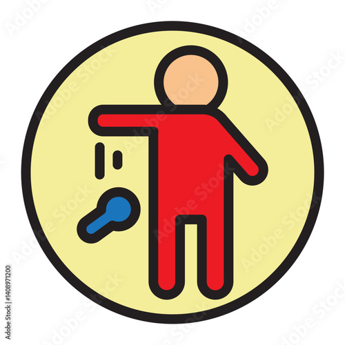 Mic Drop   Vector Filled Icon Design