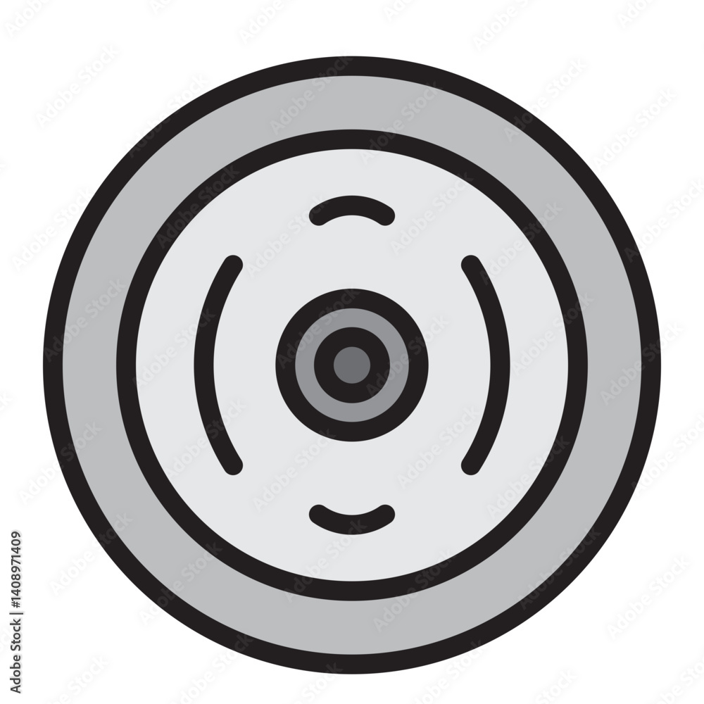 Spinning Record Vector Filled Icon Design Spinning Record Vector Filled Icon Design