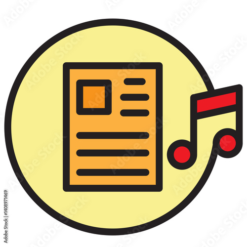 Rap News Blog Icon   Vector Filled Icon Design