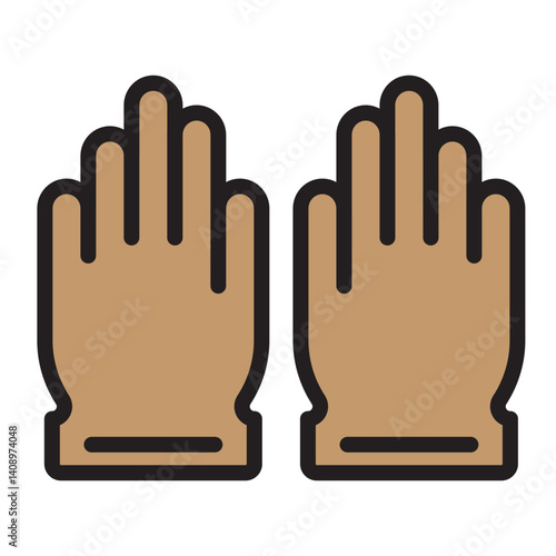Beekeeper Gloves Vector Filled Icon Design
