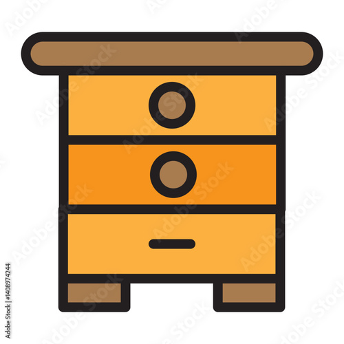 Hive Stand Vector Filled Icon Design