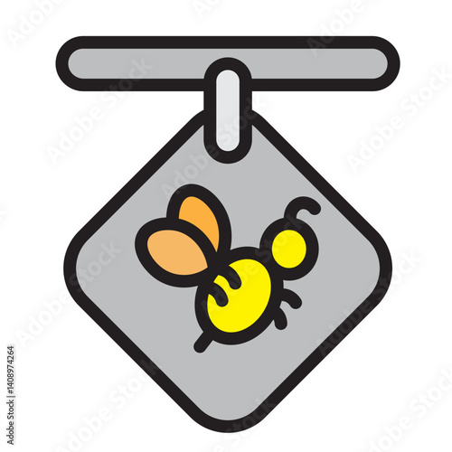Apiary Signboard Vector Filled Icon Design