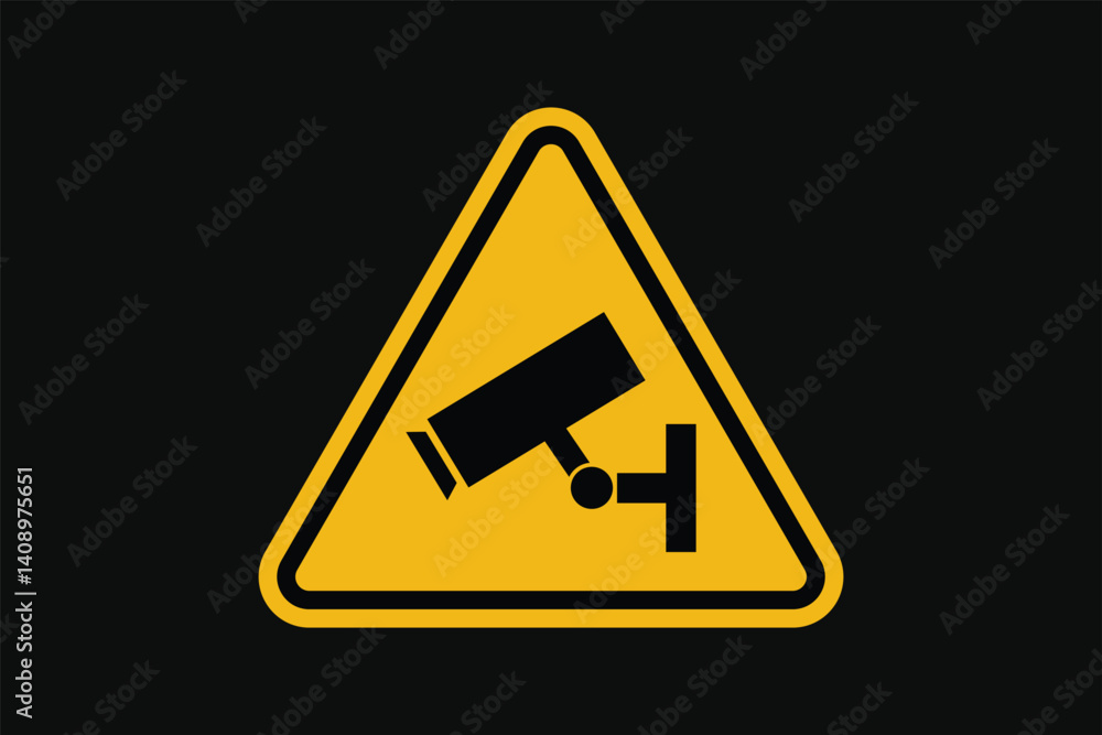 Warning symbol for the presence of surveillance cameras (CCTV) Warning symbol for the presence of surveillance cameras (CCTV)
