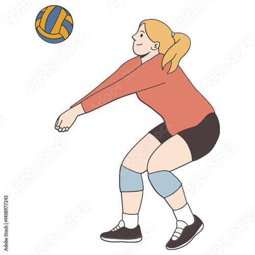 Girl volley ball player