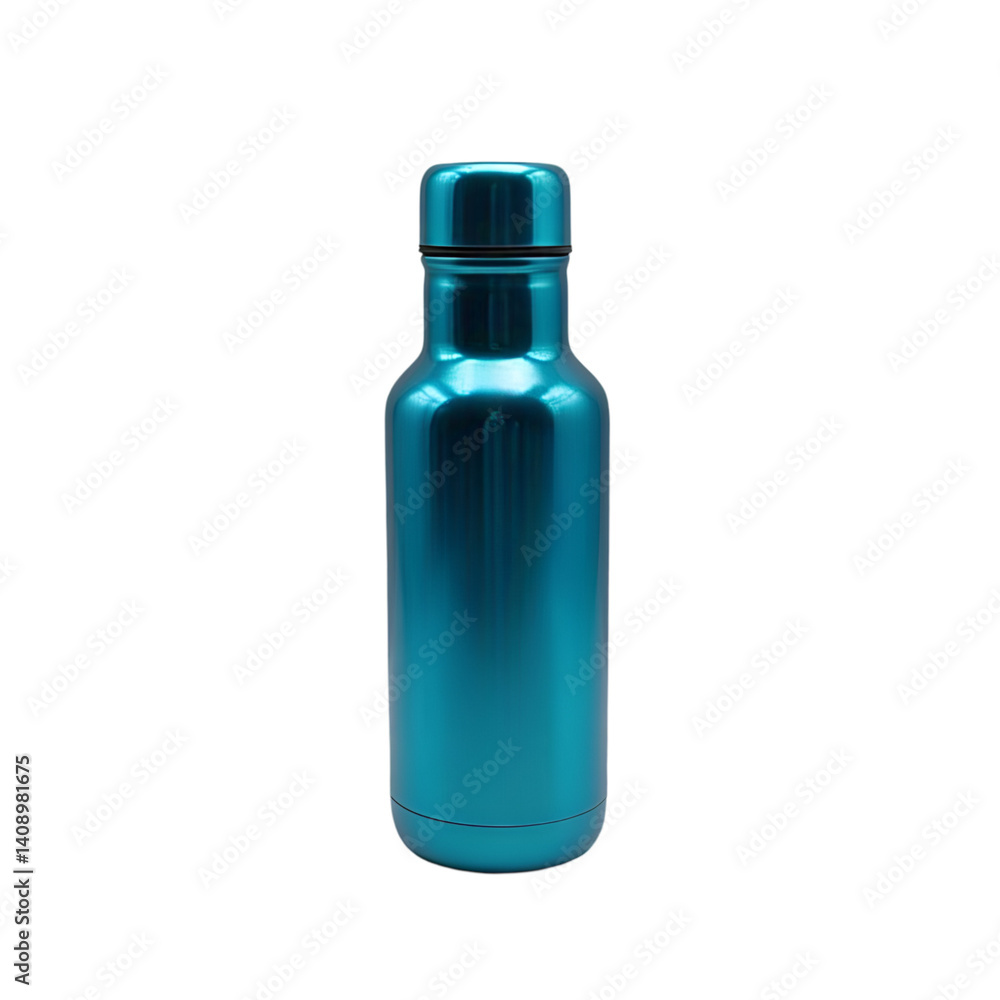 Sleek Reusable Water Bottle Mockup – Metallic Texture Sleek Reusable Water Bottle Mockup – Metallic Texture