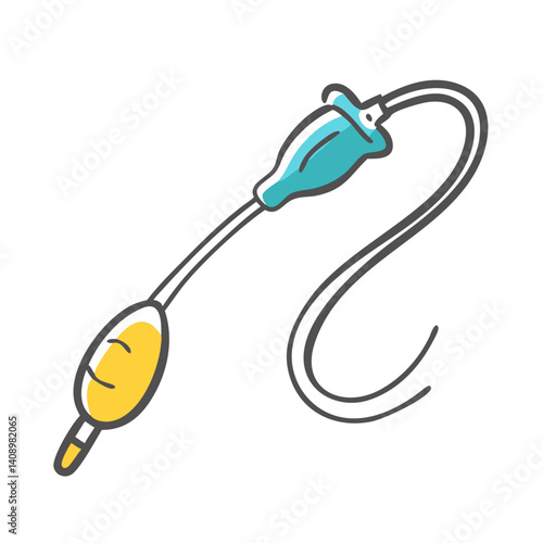 catheter icon, catheter vector illustration-simple illustration of catheter, perfect for catheter logos and icons