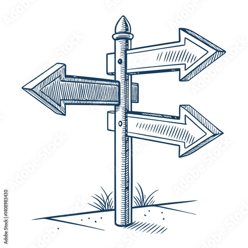road sign post