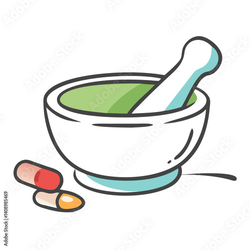 medicine mortar and pestle icon, medicine mortar and pestle vector illustration-simple illustration of medicine mortar and pestle, perfect for medicine mortar and pestle logos and icons