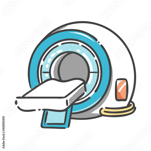mri scanner icon, mri scanner vector illustration-simple illustration of mri scanner, perfect for mri scanner logos and icons