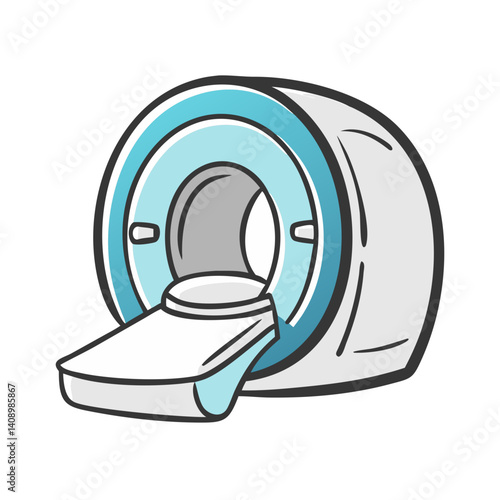 mri scanner icon, mri scanner vector illustration-simple illustration of mri scanner, perfect for mri scanner logos and icons