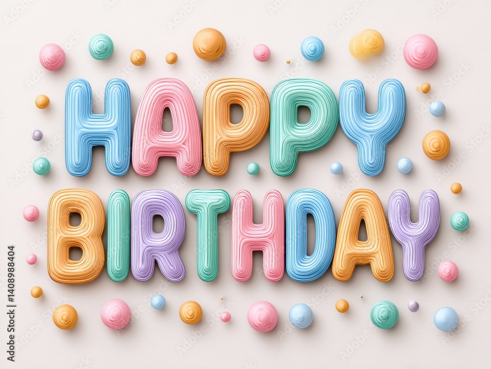 Naklejka premium A colorful, playful design featuring the words 