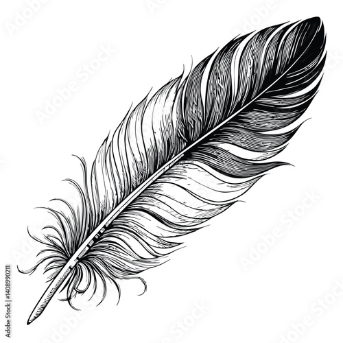 feather isolated on white background