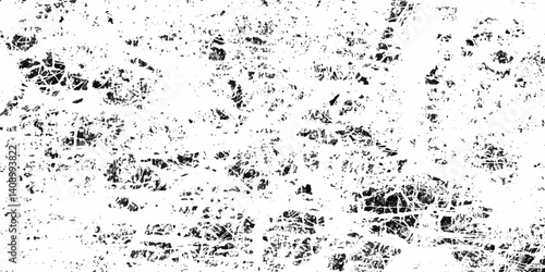Grunge black and white crack paper texture design and texture of a concrete wall with cracks and scratches background .. Vintage abstract texture of old surface.. Grunge texture for make poster .	
