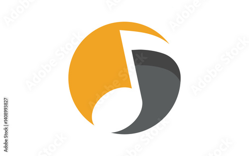 Music note Icon Logo Vector illustration design template v.6