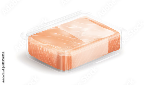 Obraz na płótnie salmon in various forms and production processes, from raw cuts and packaging to cooking, serving, and seafood industry scenes. Generative AI Illustration w salonie