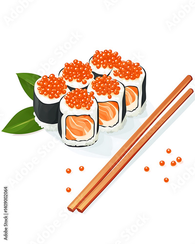 salmon in various forms and production processes, from raw cuts and packaging to cooking, serving, and seafood industry scenes. Generative AI Illustration