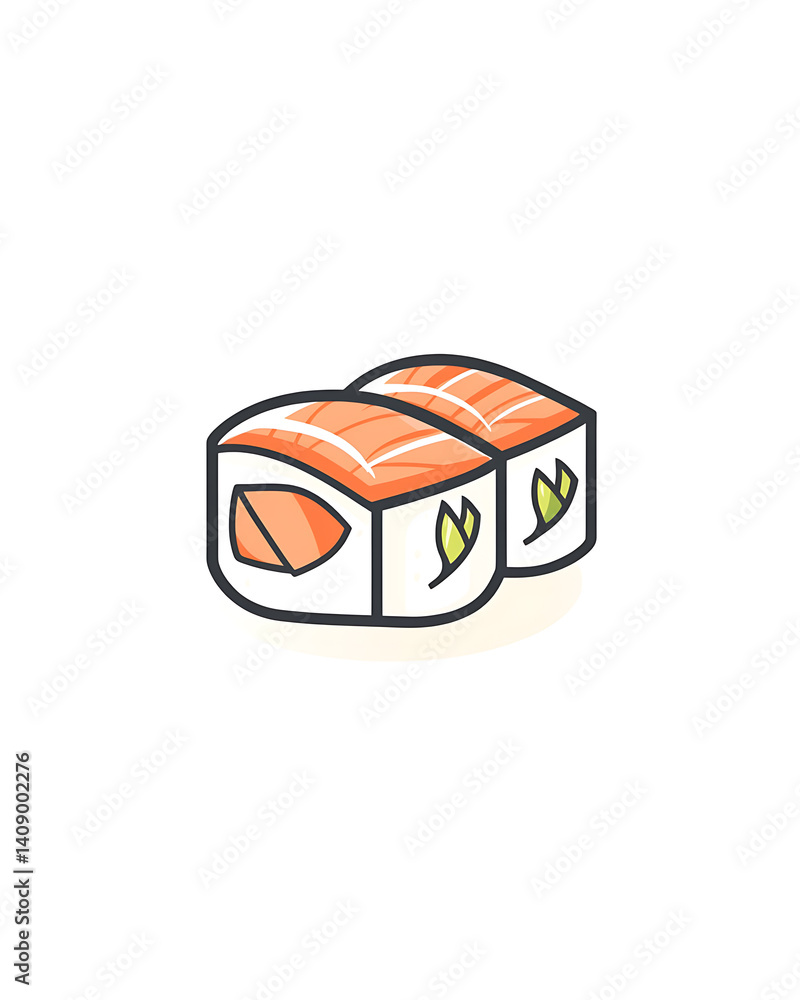salmon in various forms and production processes, from raw cuts and packaging to cooking, serving, and seafood industry scenes. Generative AI Illustration