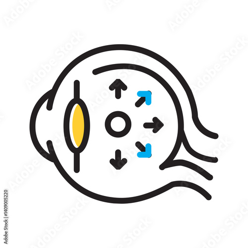 Vector multi color icon for Glaucoma