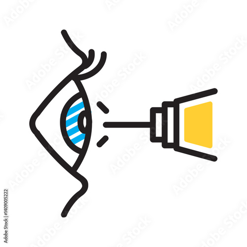 Vector multi color icon for Laser vision correction