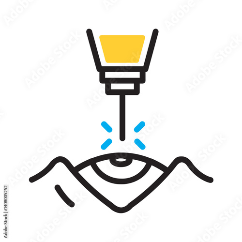 Vector multi color icon for Refractive surgery