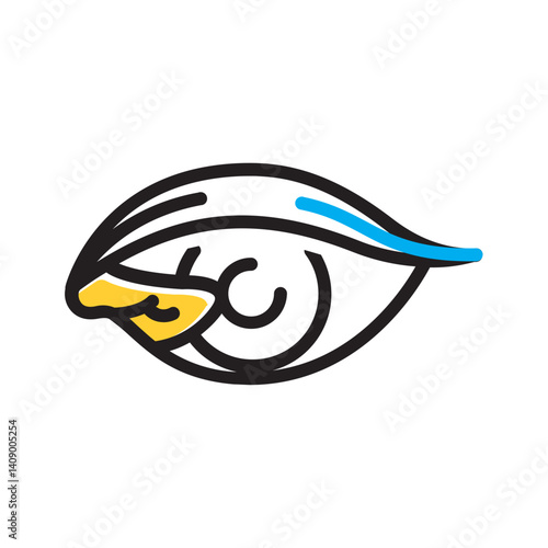 Vector multi color icon for Pterygium